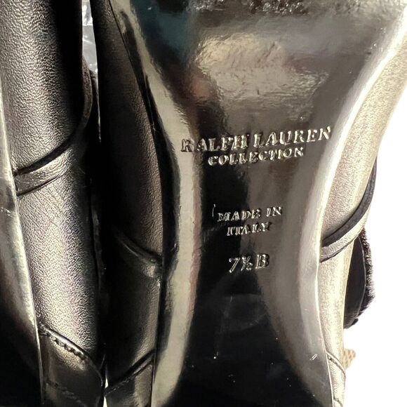 Ralph Lauren Collection Purple Label Tessie Shearling Boots Size 7.5B - Picture 9 of 10